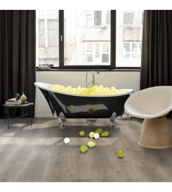 Vinyl Parador Classic 2030 Dub Royal white biely bielená  kartáčovaná štruktúra široká lamela 1513465 1207x216x9,6 mm