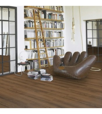 Vinyl Parador Classic 2030 Dub Cambridge dymová  kartáčovaná štruktúra široká lamela V-drážka 1748832 1207x216x9,6 mm