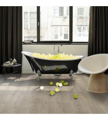 Design flooring Vinyl Trendtime 6 Dub Royal biely bielená  kartáčovaná štruktúra široká lamela V-drážka 1744636 2200x216x9,6 mm