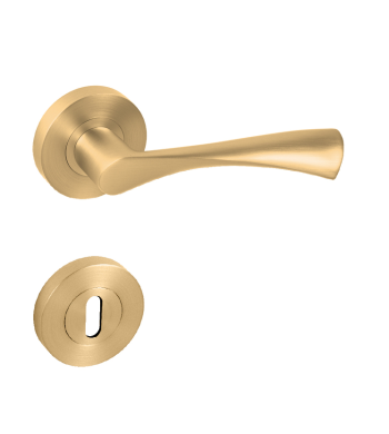 Kľučka na dvere MPK - SPIRIT - R ZLM - zlatá matná (SATIN BRASS)
