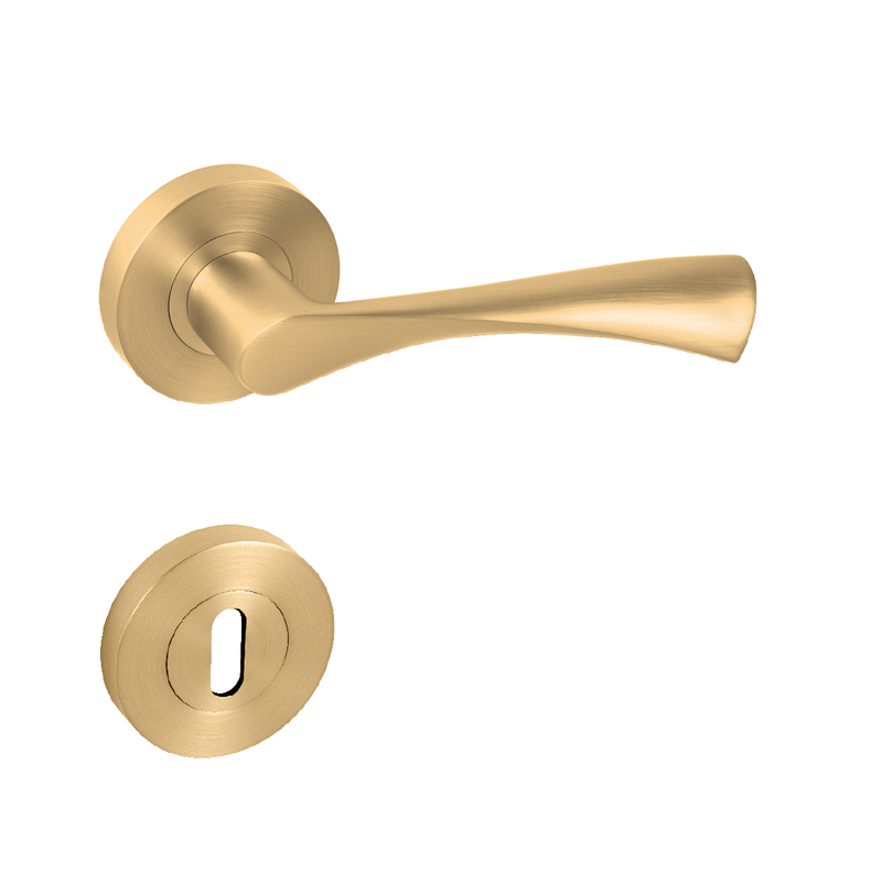 Kľučka na dvere MPK - SPIRIT - R ZLM - zlatá matná (SATIN BRASS)