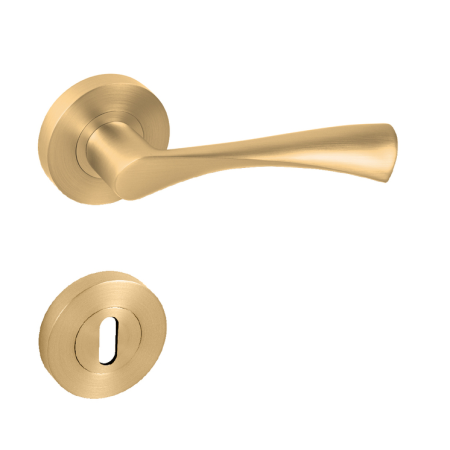 Kľučka na dvere MPK - SPIRIT - R ZLM - zlatá matná (SATIN BRASS)