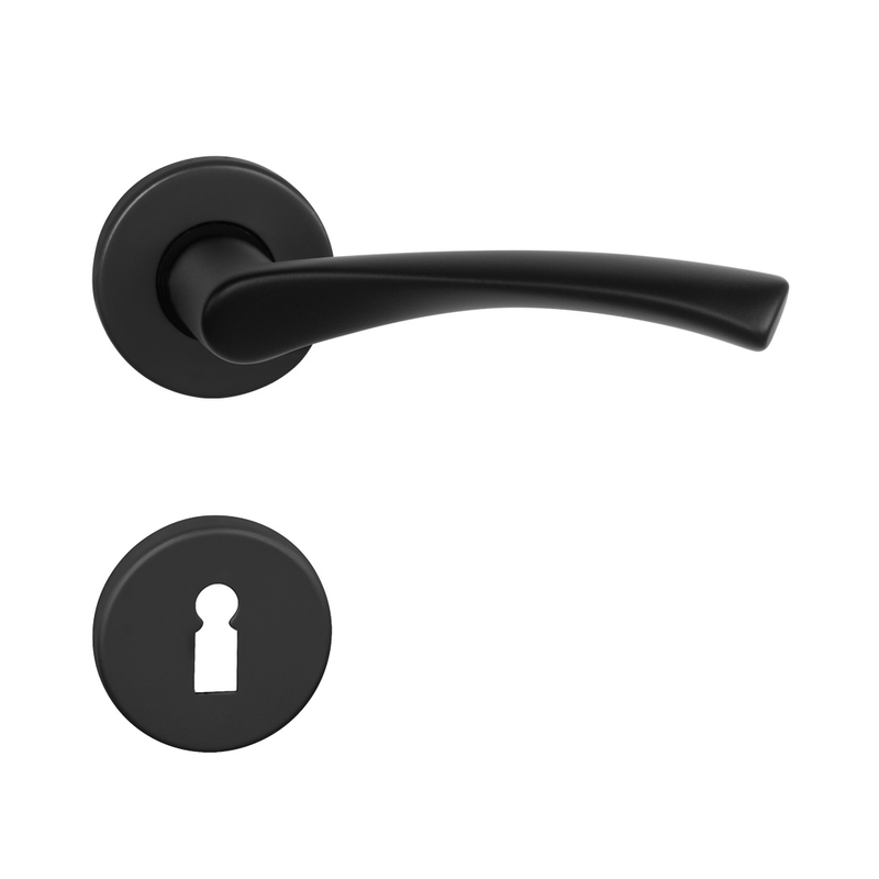 Kľučka na dvere BA - TORNADO - R CIM - čierna matná (N)