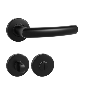 Kľučka na dvere MP - ESSO - R CIM - čierna matná (EB)