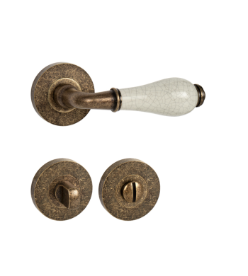 Kľučka na dvere MP - LEONTINA - R BRA - bronz antik (DAB)